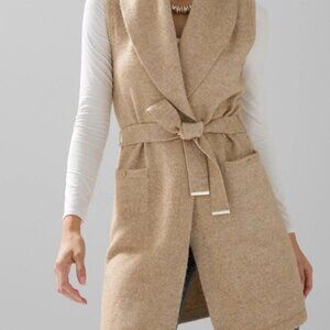NWT WHBM Sleeveless Midi Vest Cardigan